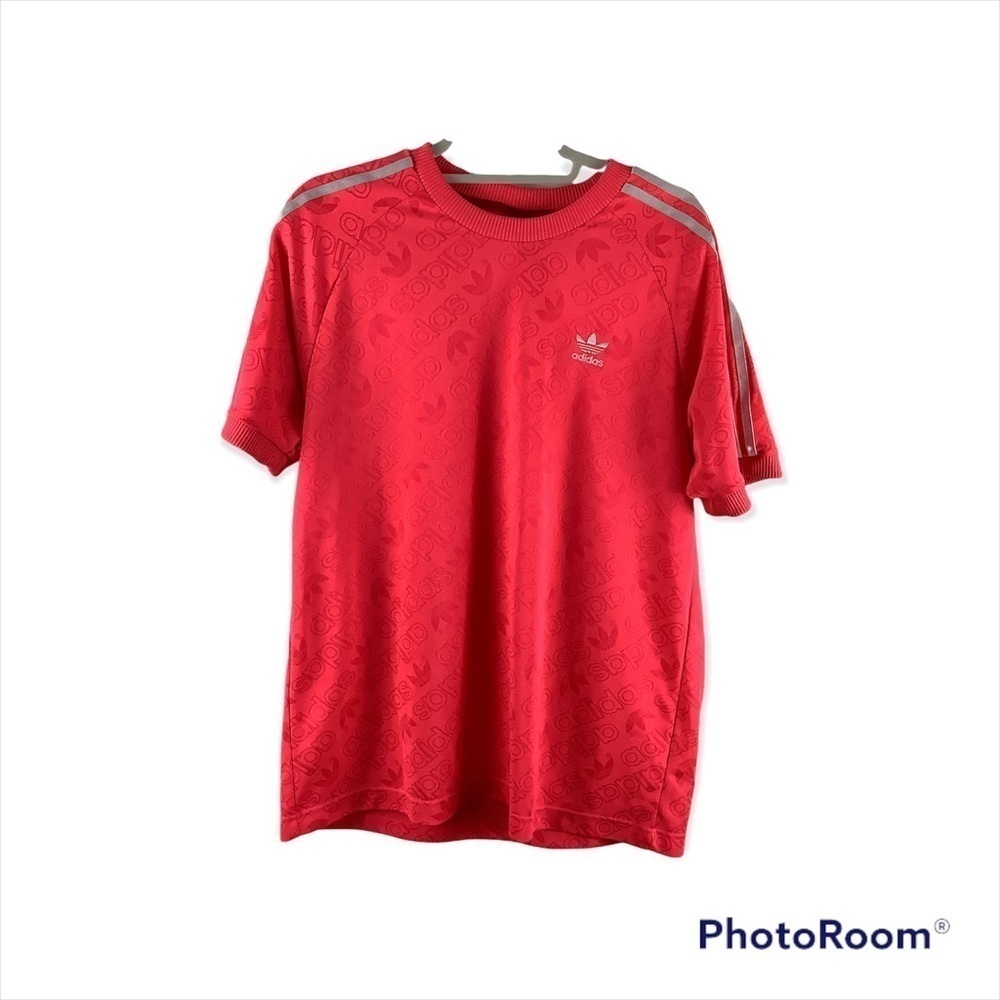Adidas Pink All Over Print Jersey T-shirt